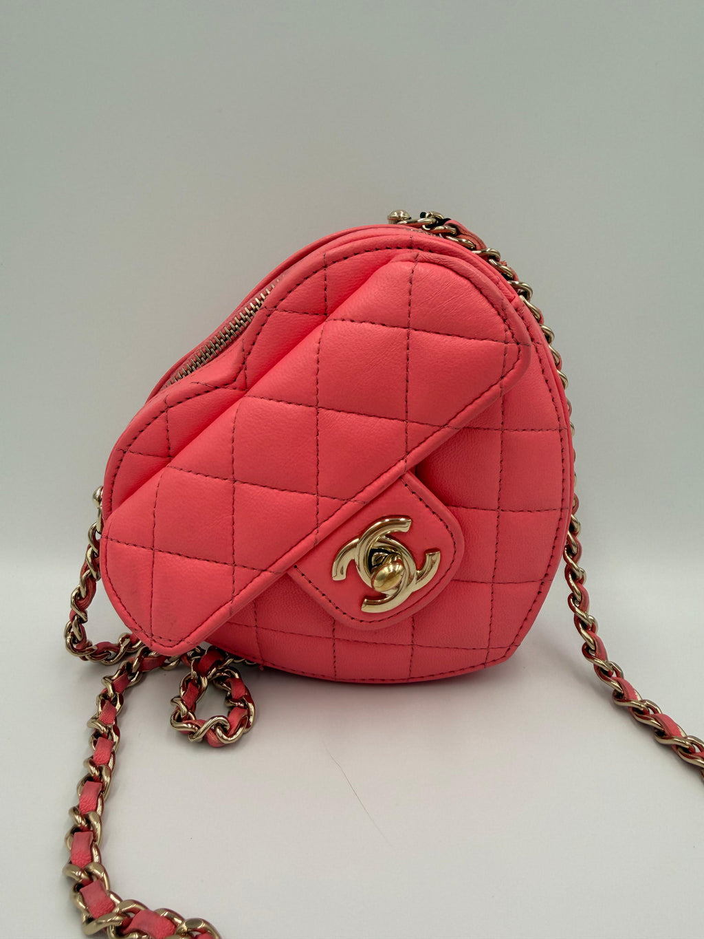 Chanel CC In Love Heart Bag - Front angled