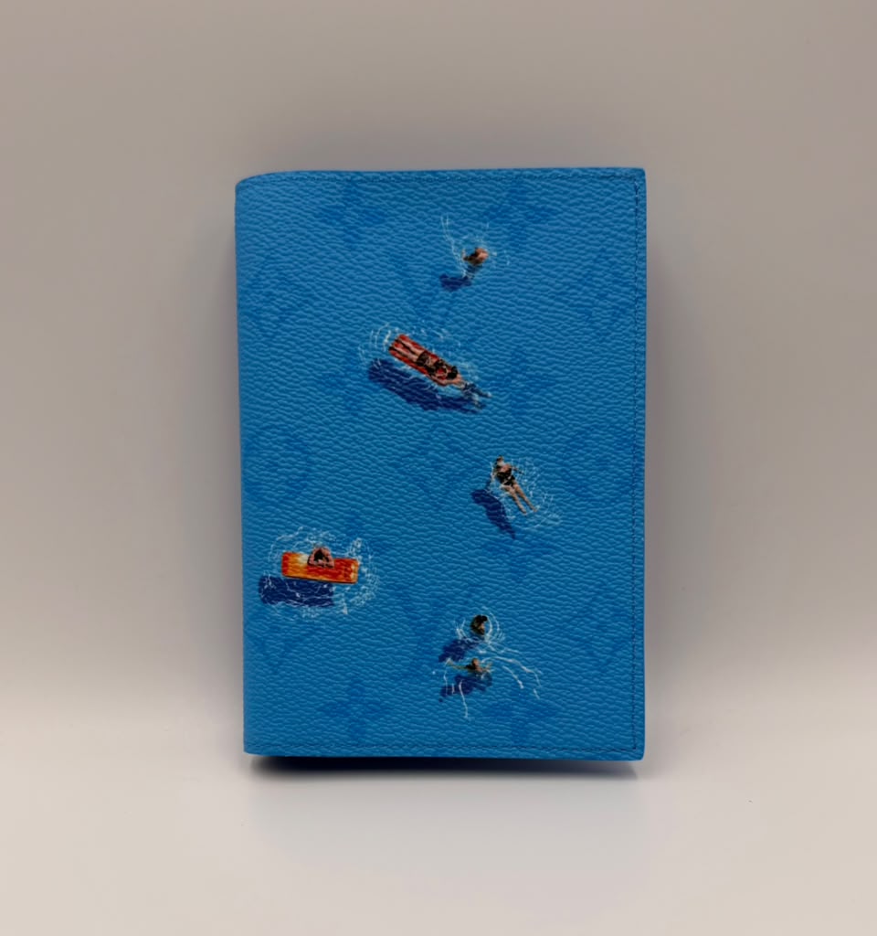 Louis Vuitton Passport Cover — Monogram Taigarama Blue Swimmers (Limited Edition)