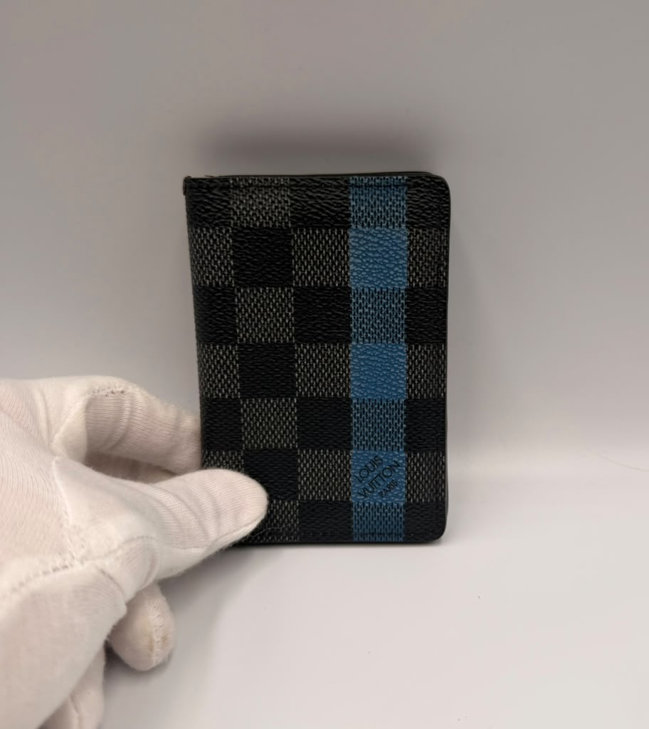 Louis Vuitton Pocket Organizer — Damier Graphite Blue Stripe