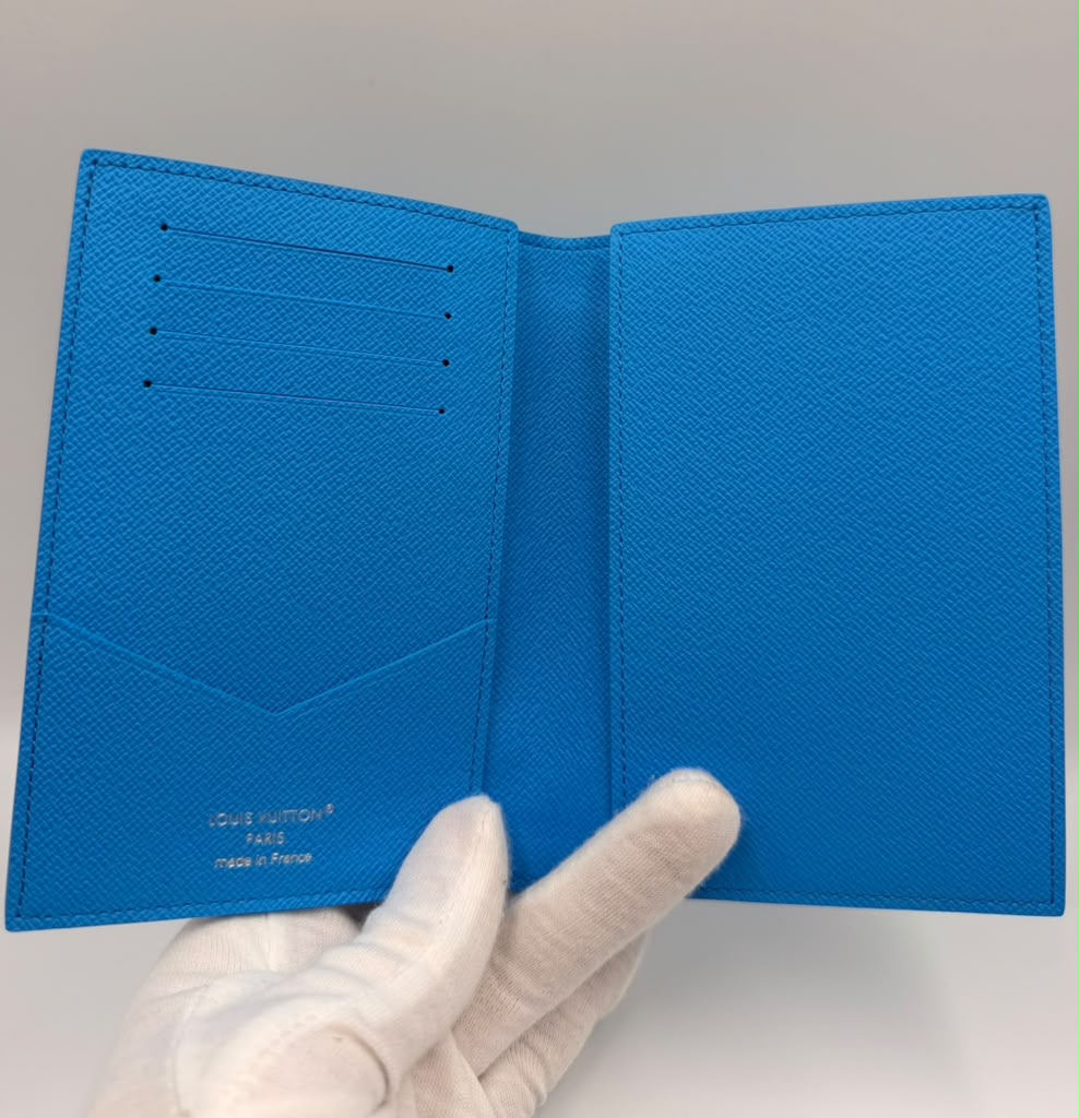 Louis Vuitton Passport Cover — Monogram Taigarama Blue Swimmers (Limited Edition)