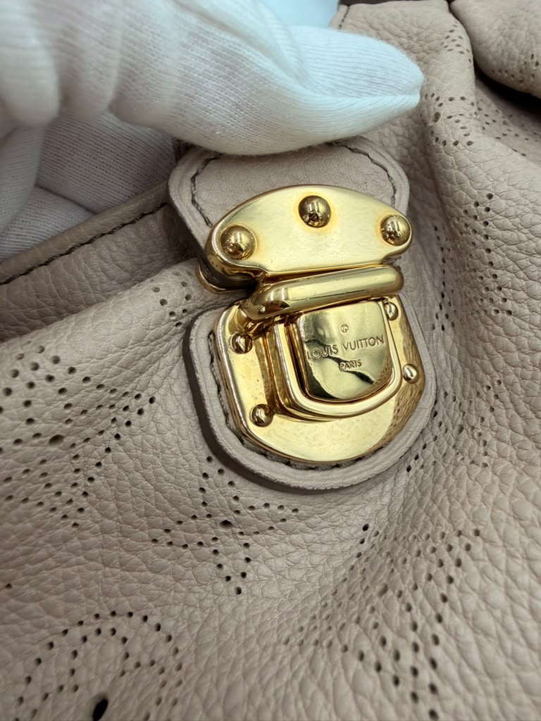 Louis Vuitton Mahina XL Hobo — Blush Pink Perforated Leather, Gold Hardware