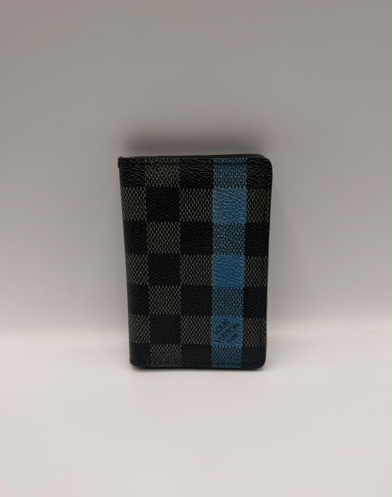 Louis Vuitton Pocket Organizer — Damier Graphite Blue Stripe