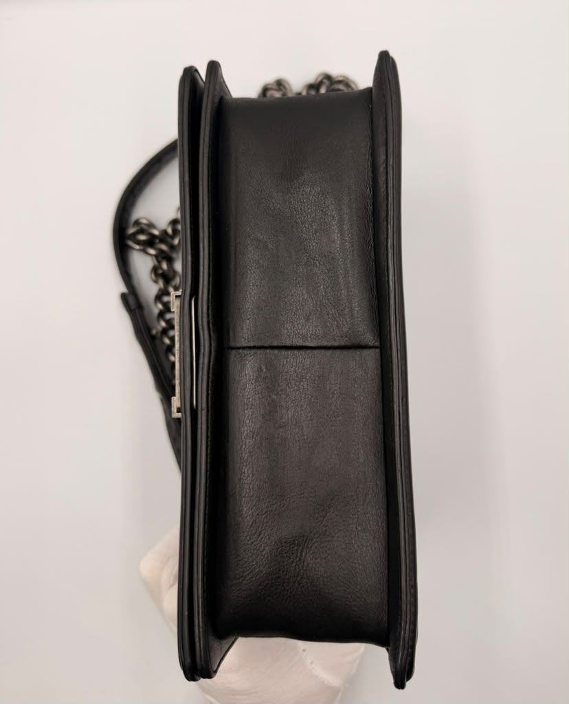Chanel Boy Bag Old Medium — Black Quilted Calfskin, Ruthenium Hardware