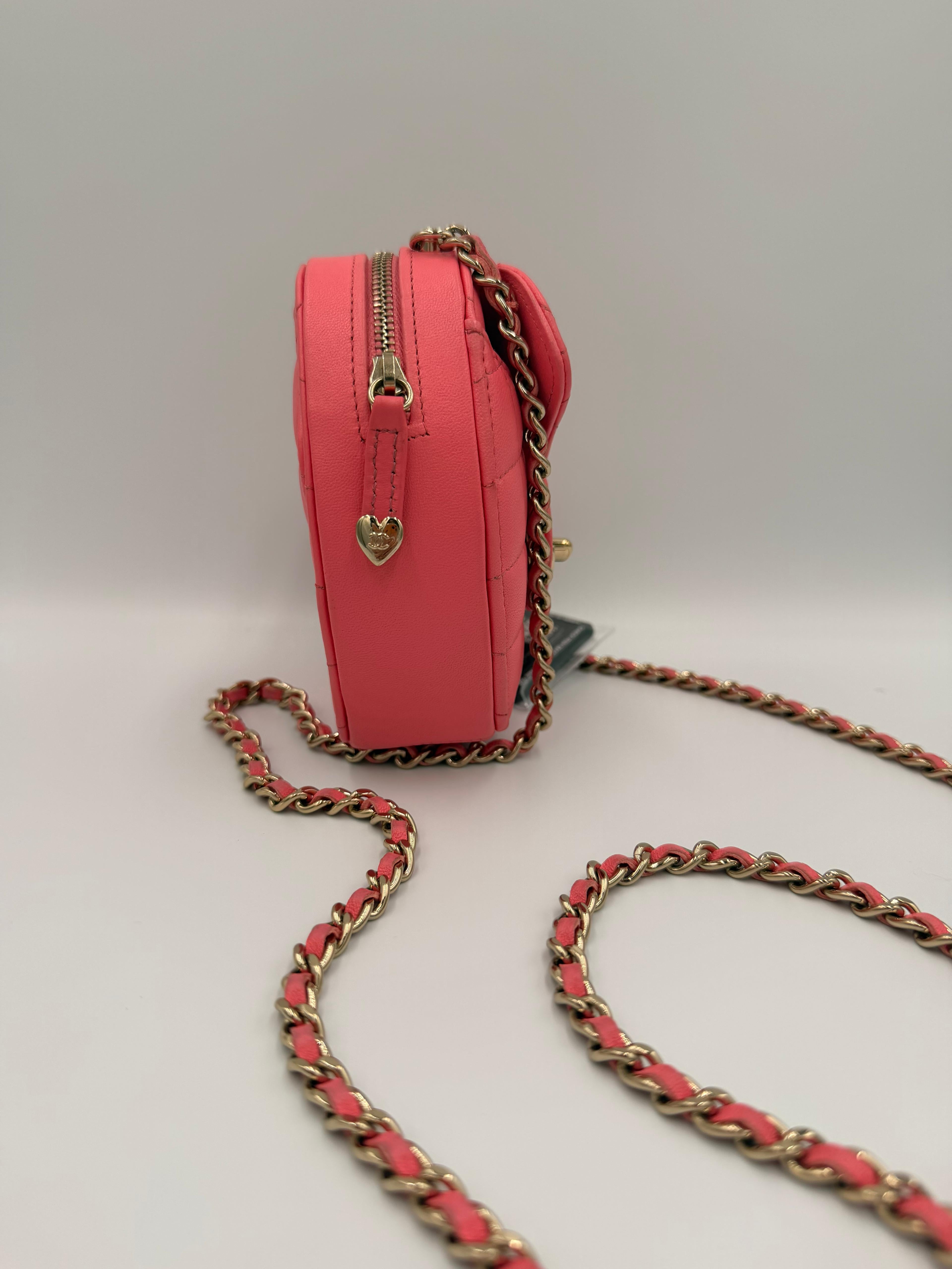 Chanel CC In Love Heart Bag - Side with heart zipper pull