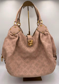 Louis Vuitton Mahina XL Hobo — Blush Pink Perforated Leather, Gold Hardware
