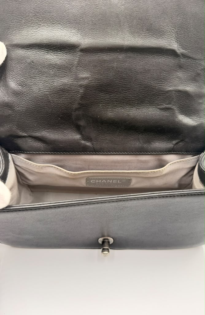 Chanel Boy Bag Old Medium — Black Quilted Calfskin, Ruthenium Hardware