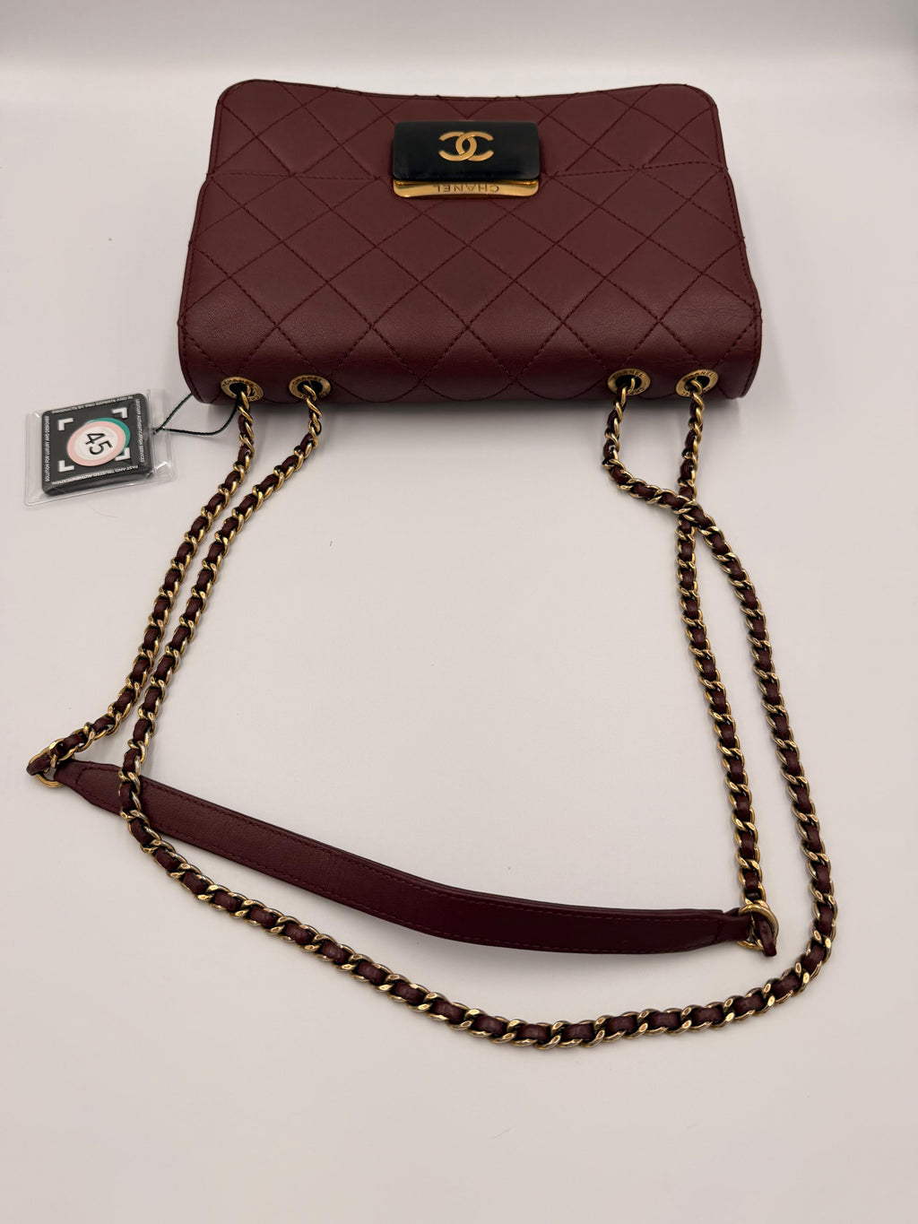 Chanel Beauty Lock Quilted Flap Bag — Burgundy