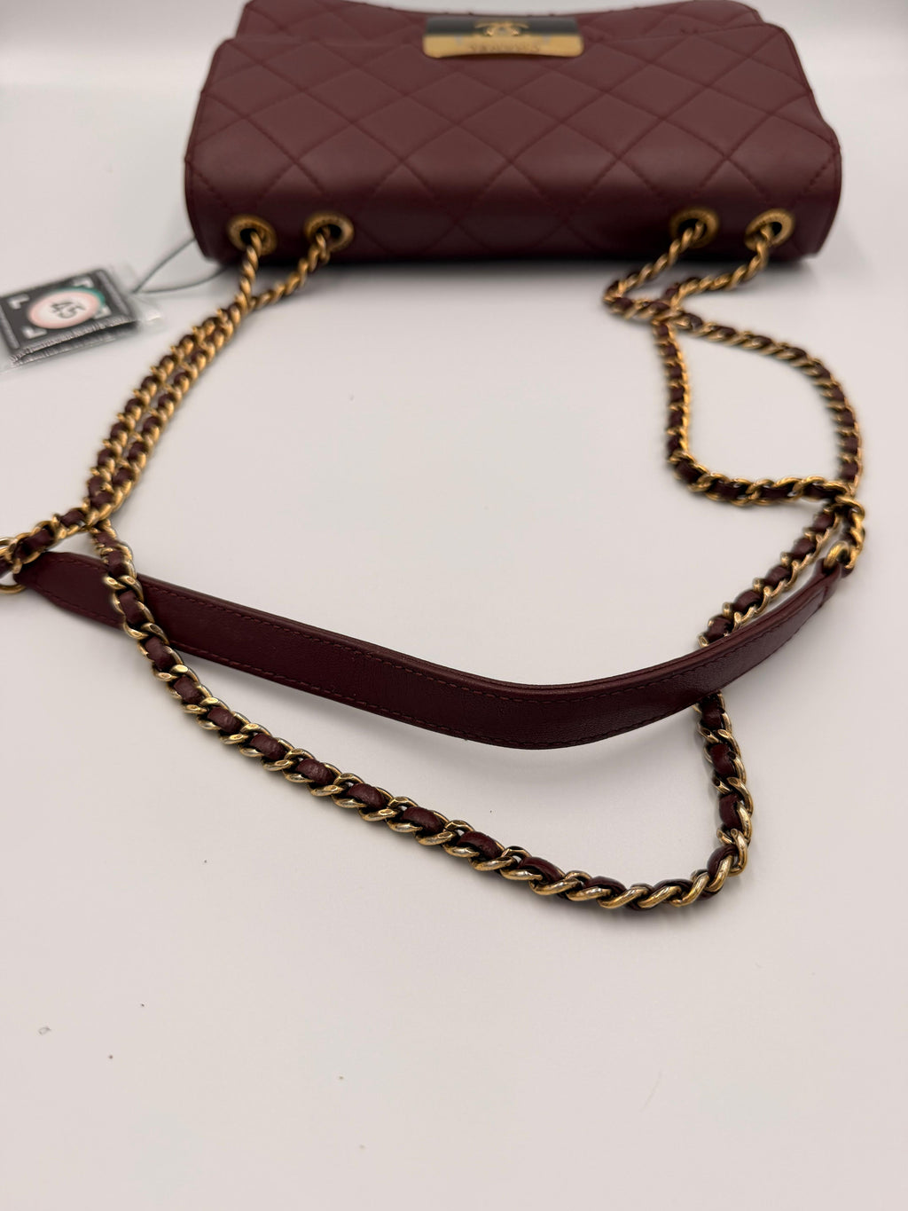 Chanel Beauty Lock Quilted Flap Bag — Burgundy