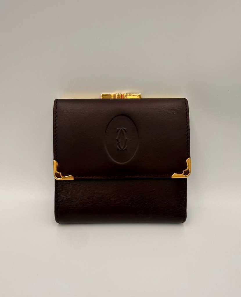 Cartier Must De Cartier Compact Wallet — Burgundy