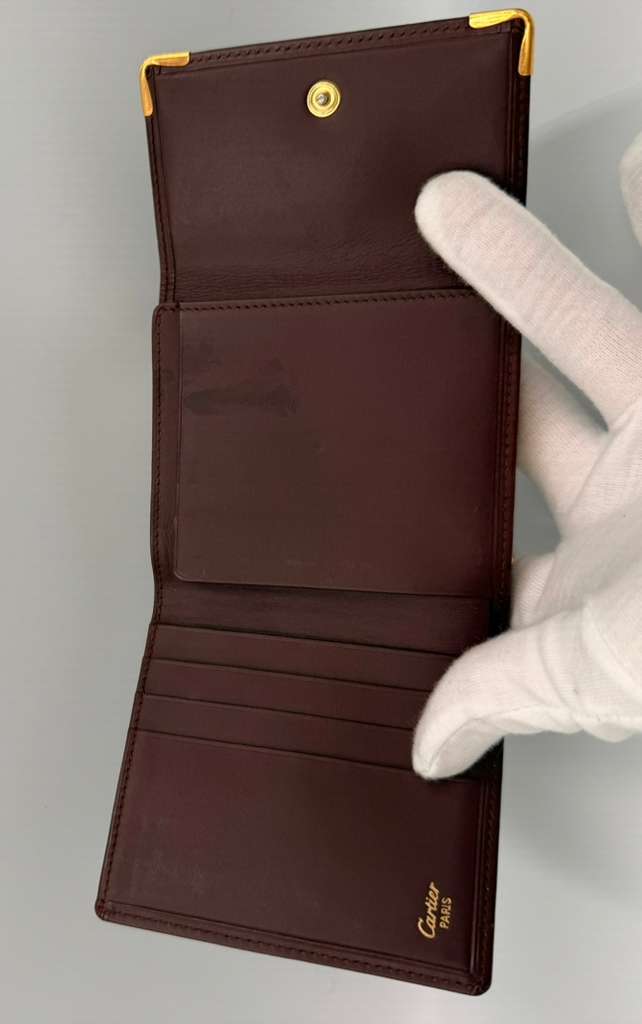 Cartier Must De Cartier Compact Wallet — Burgundy