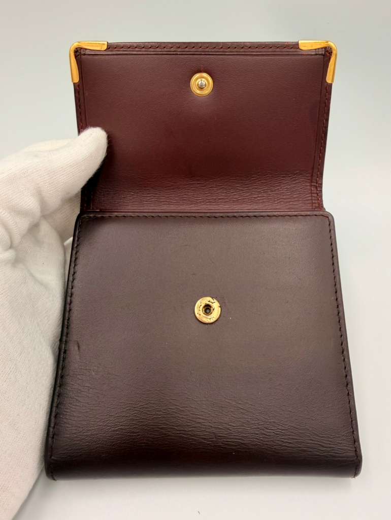 Cartier Must De Cartier Compact Wallet — Burgundy