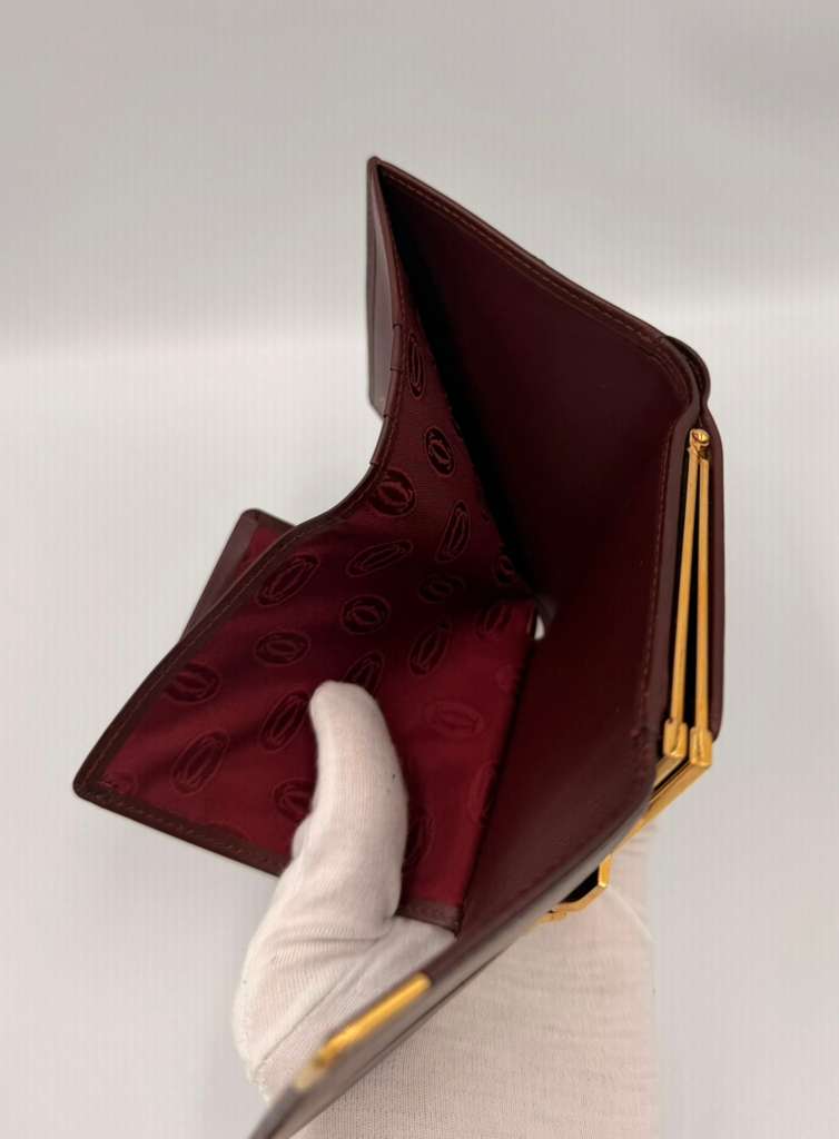 Cartier Must De Cartier Compact Wallet — Burgundy