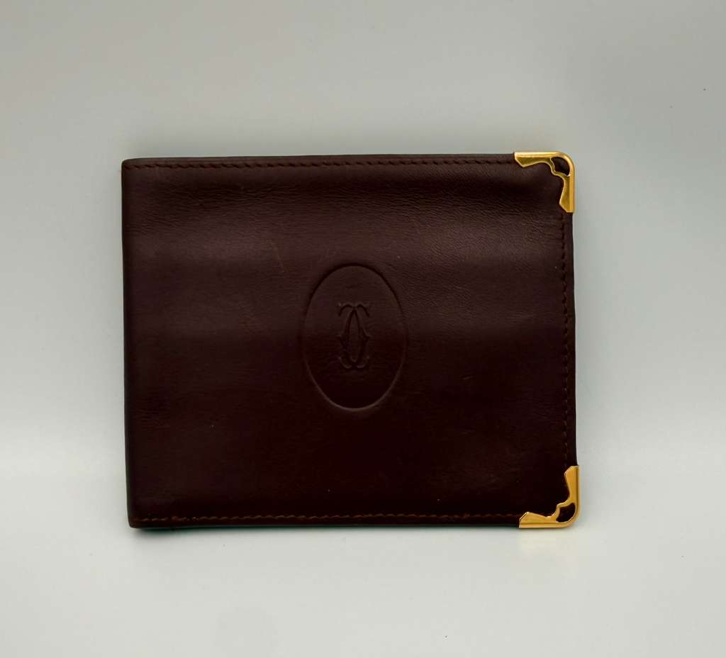Cartier Must De Cartier Trifold Wallet — Burgundy