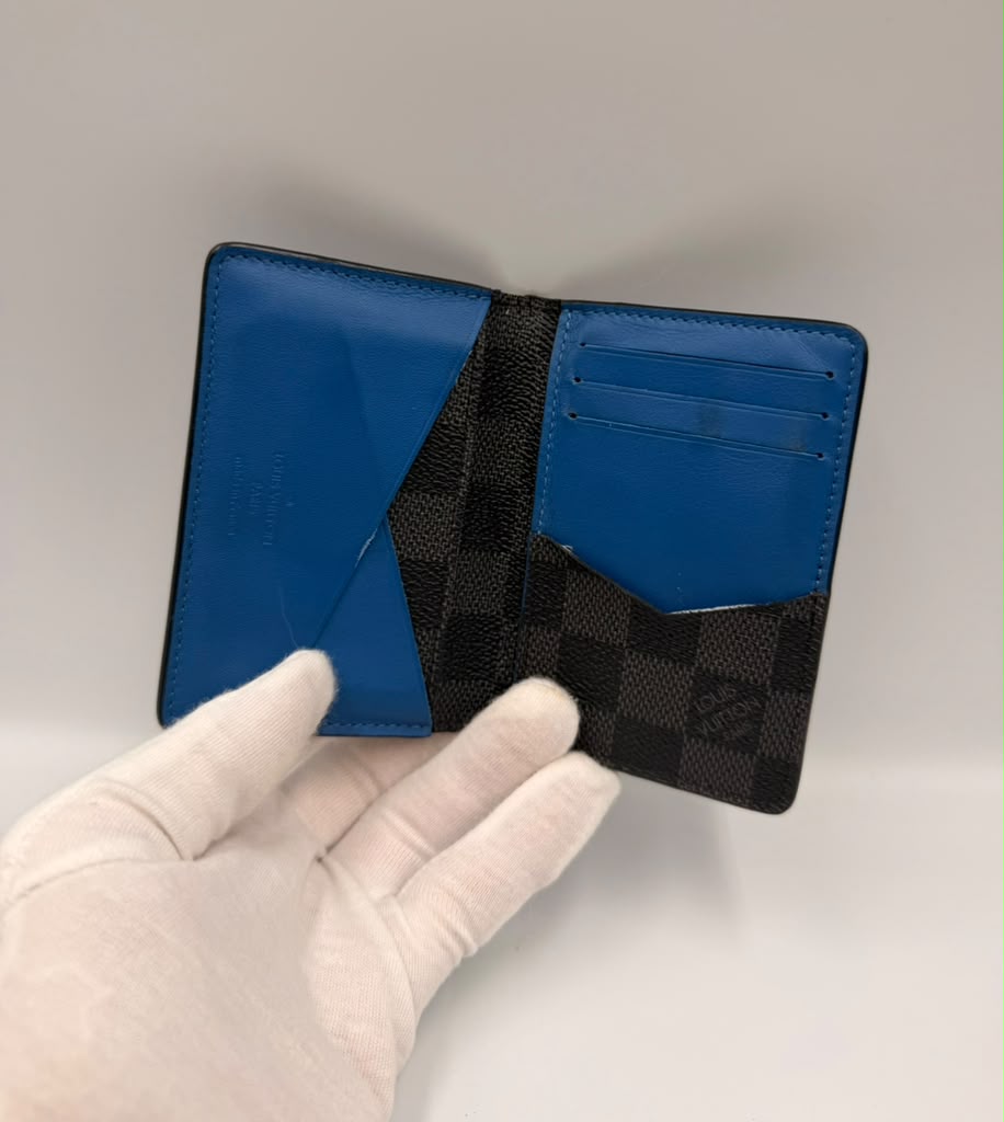 Louis Vuitton Pocket Organizer — Damier Graphite Blue Stripe