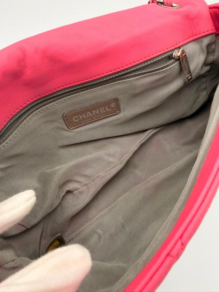 Chanel Bicolor Quilted Flap Bag — Pink/Navy Lambskin