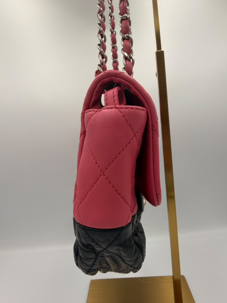 Chanel Bicolor Quilted Flap Bag — Pink/Navy Lambskin