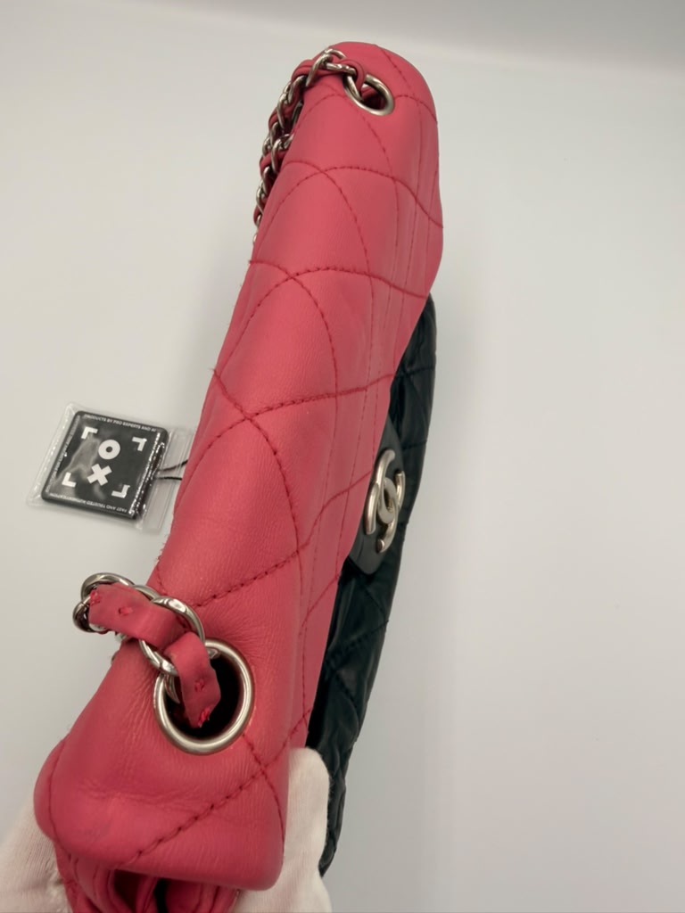 Chanel Bicolor Quilted Flap Bag — Pink/Navy Lambskin