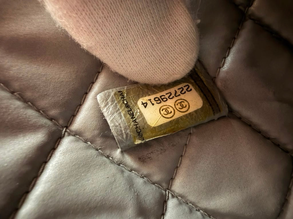 Chanel Boy O Case Large Clutch — Silver Metallic