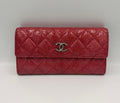 Chanel Chevron Flap Wallet on Chain — Red