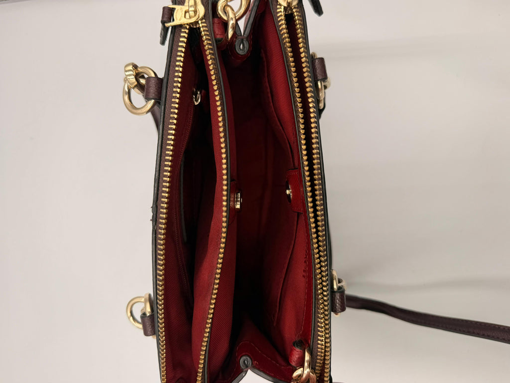 Coach Mini Christie Carryall Crossbody — Oxblood/Red Colorblock