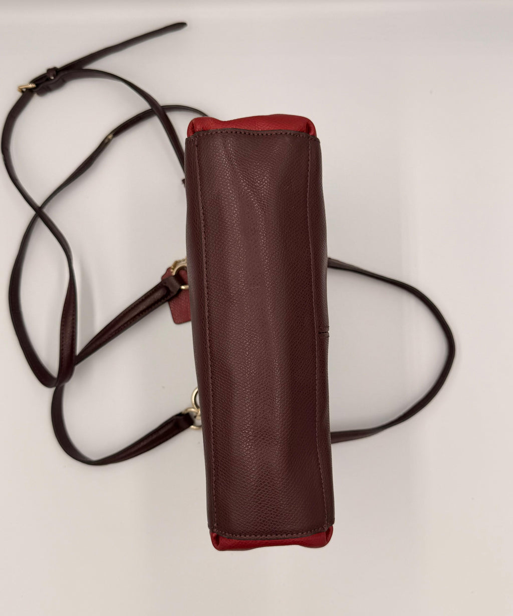Coach Mini Christie Carryall Crossbody — Oxblood/Red Colorblock