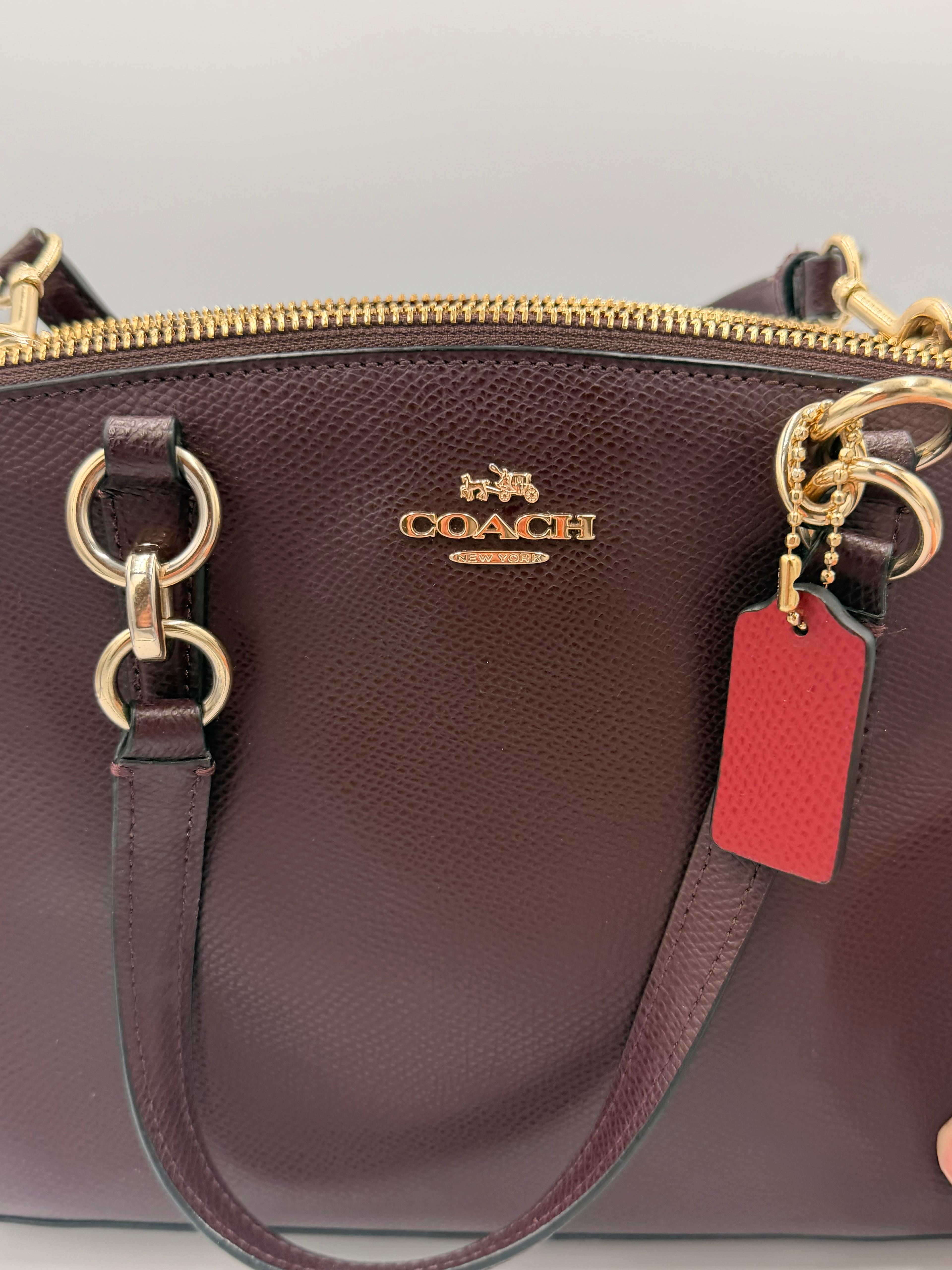 Coach Mini Christie Carryall Crossbody — Oxblood/Red Colorblock