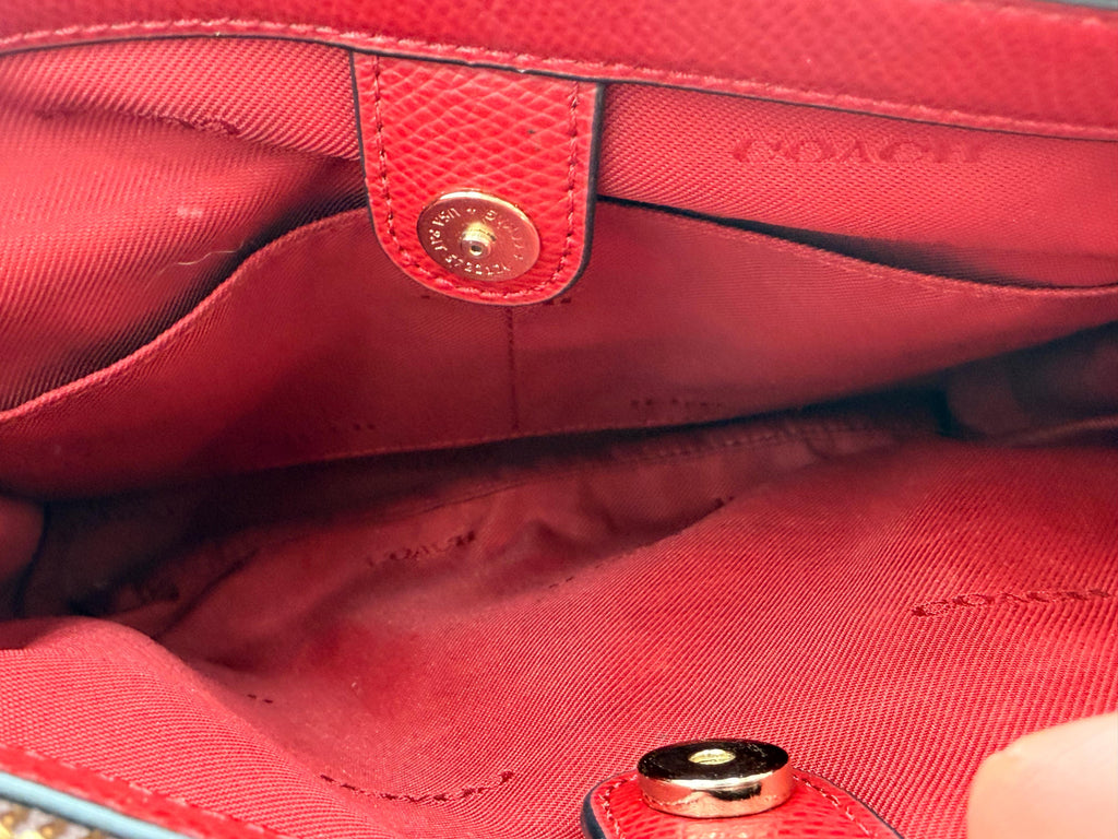 Coach Mini Christie Carryall Crossbody — Oxblood/Red Colorblock