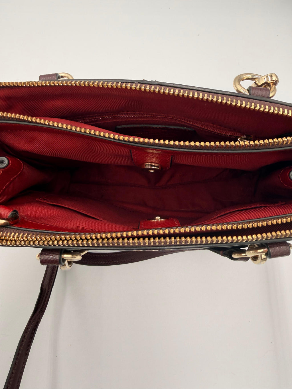 Coach Mini Christie Carryall Crossbody — Oxblood/Red Colorblock
