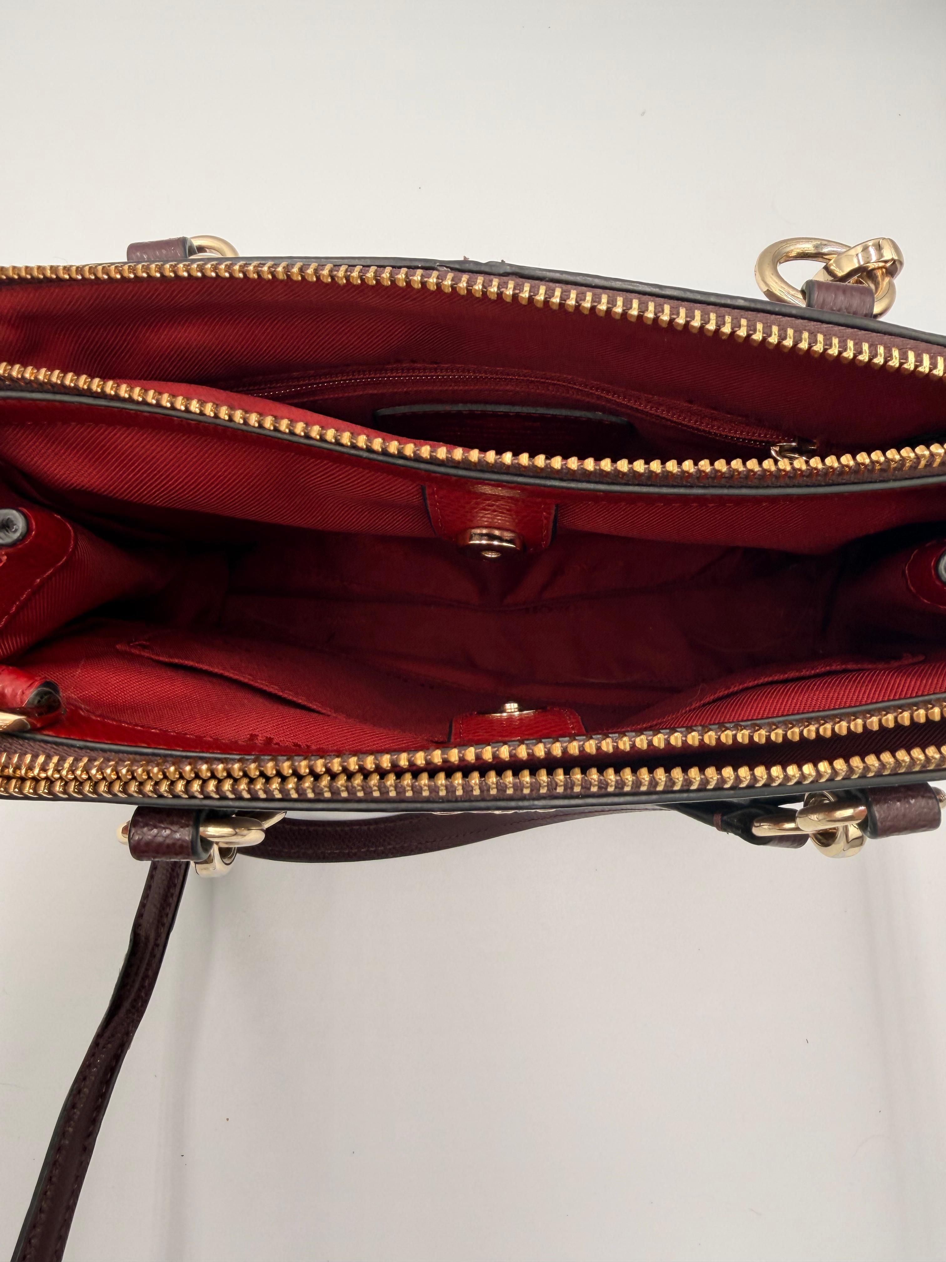 Coach Mini Christie Carryall Crossbody — Oxblood/Red Colorblock