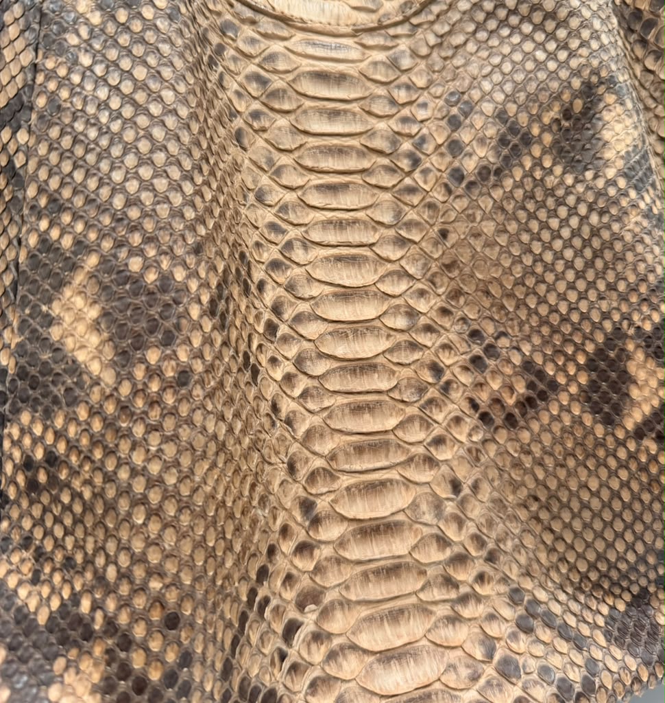 Cole Haan Collection Genuine Python Tote — Natural Tan