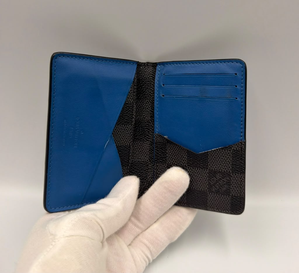 Louis Vuitton Pocket Organizer — Damier Graphite Blue Stripe