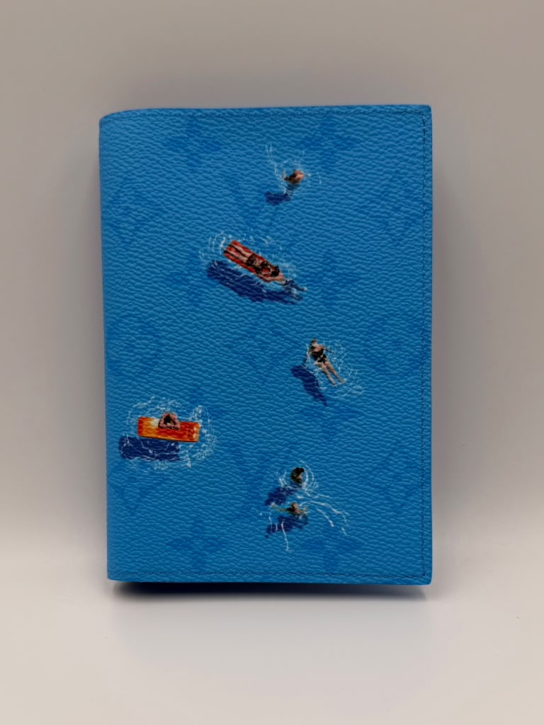 Louis Vuitton Passport Cover — Monogram Taigarama Blue Swimmers (Limited Edition)