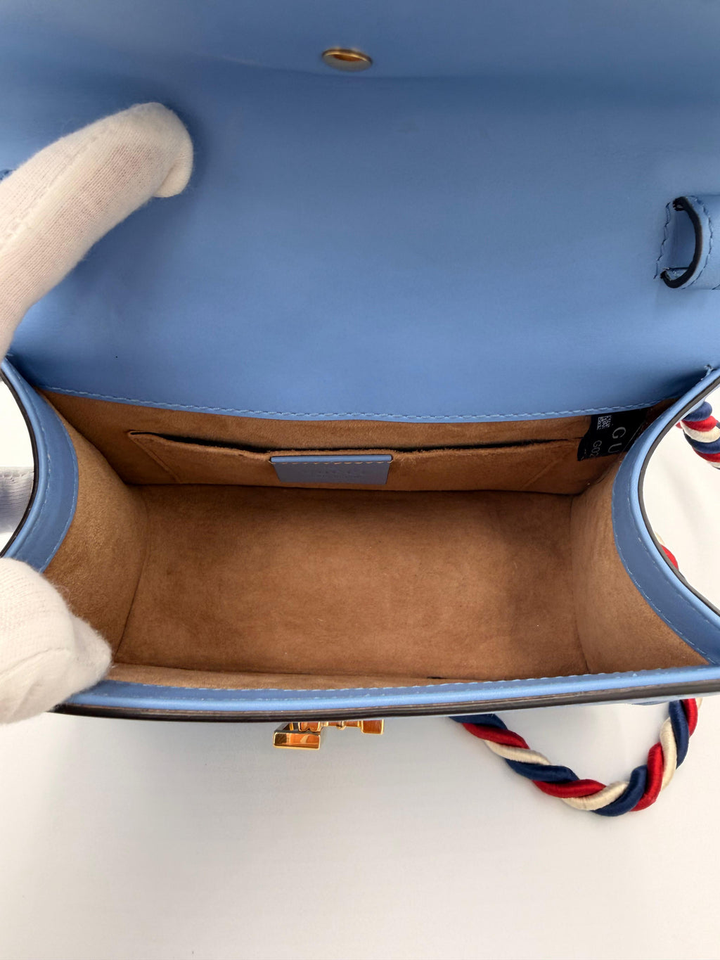 Gucci Sylvie Mini Top Handle Bag — Light Blue (c. 2018)