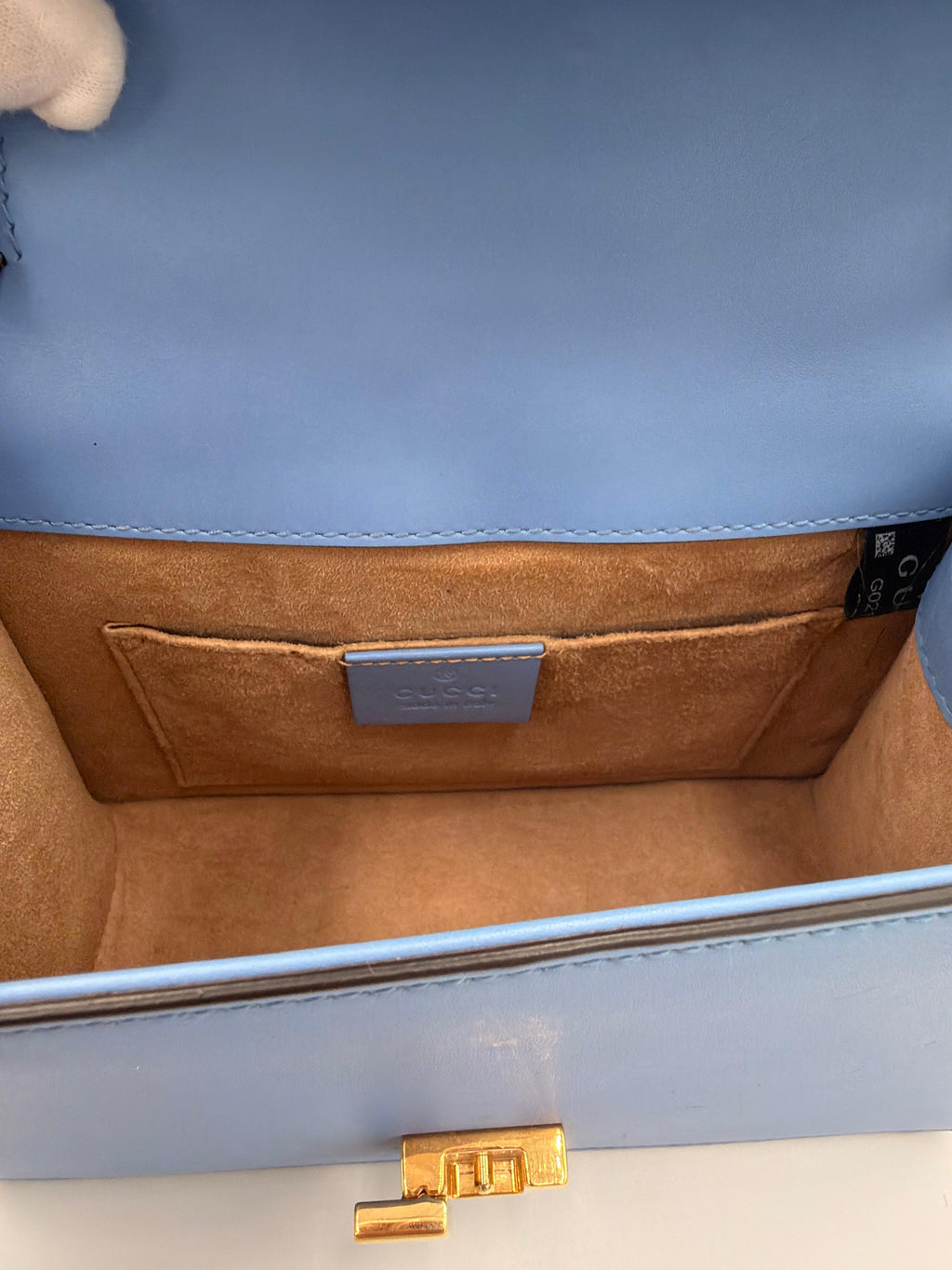 Gucci Sylvie Mini Top Handle Bag — Light Blue (c. 2018)