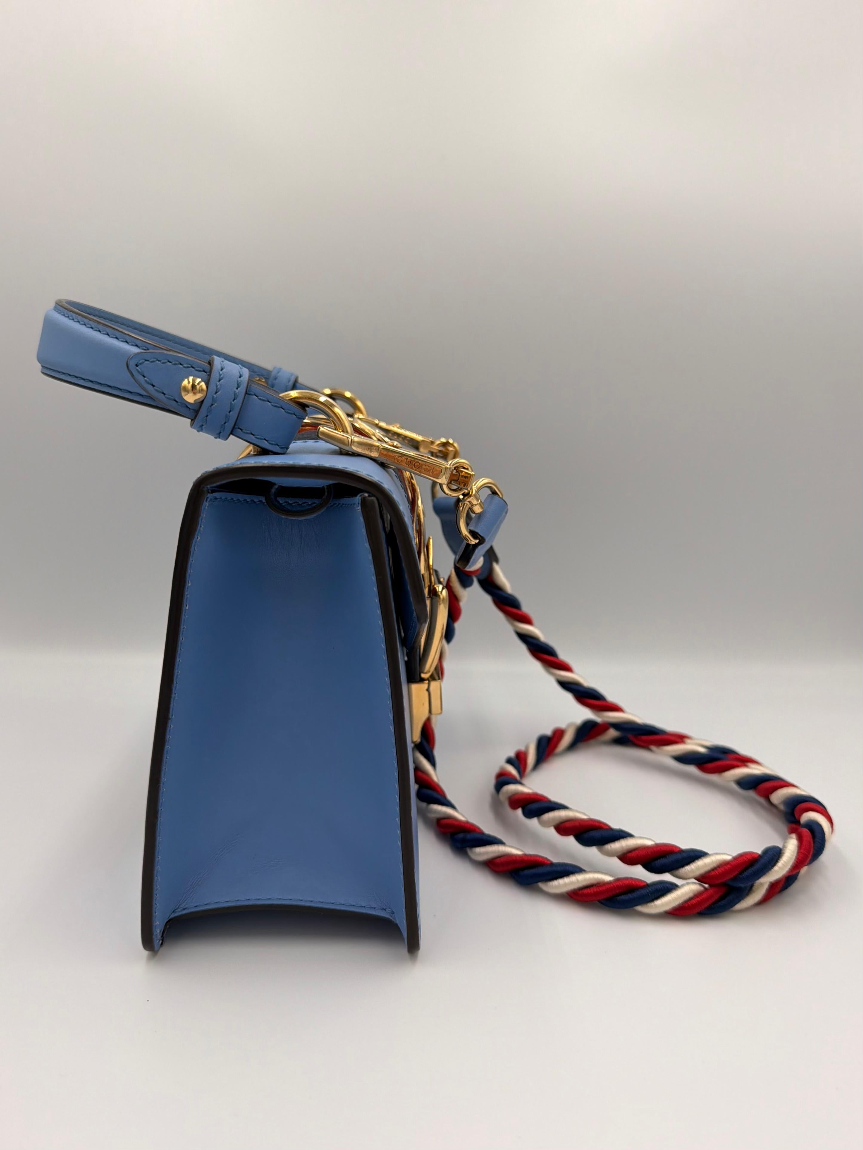 Gucci Sylvie Mini Top Handle Bag — Light Blue (c. 2018)
