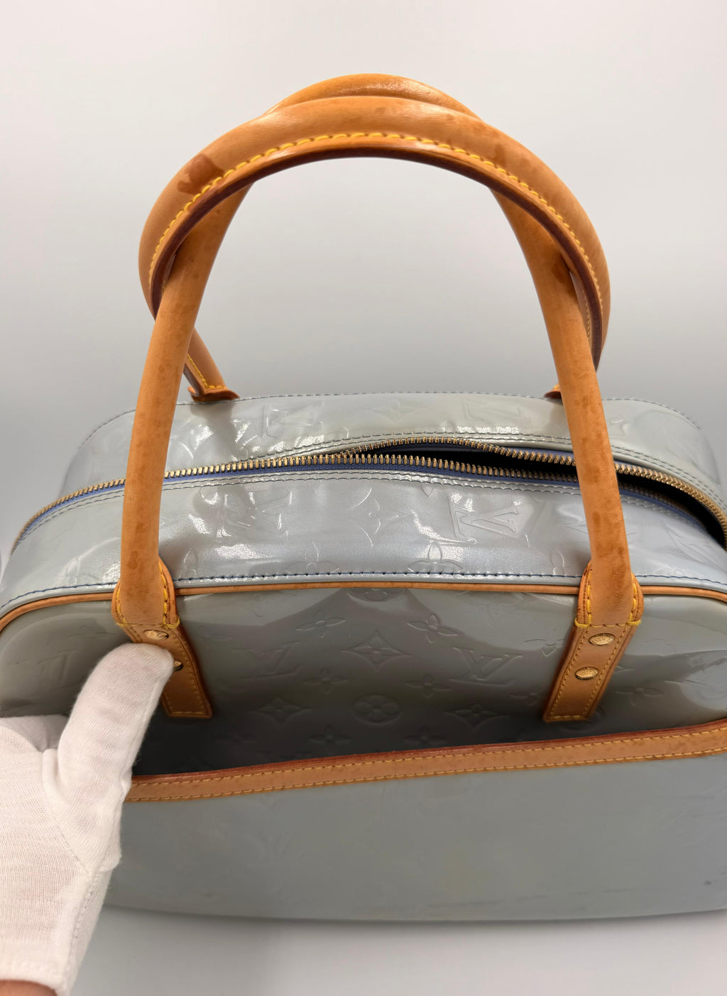 Louis Vuitton Tompkins Square — Vernis Leather Blue