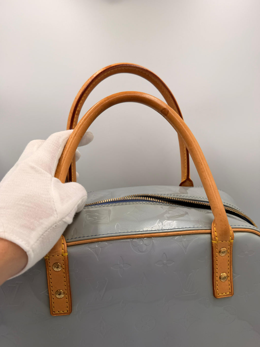 Louis Vuitton Tompkins Square — Vernis Leather Blue