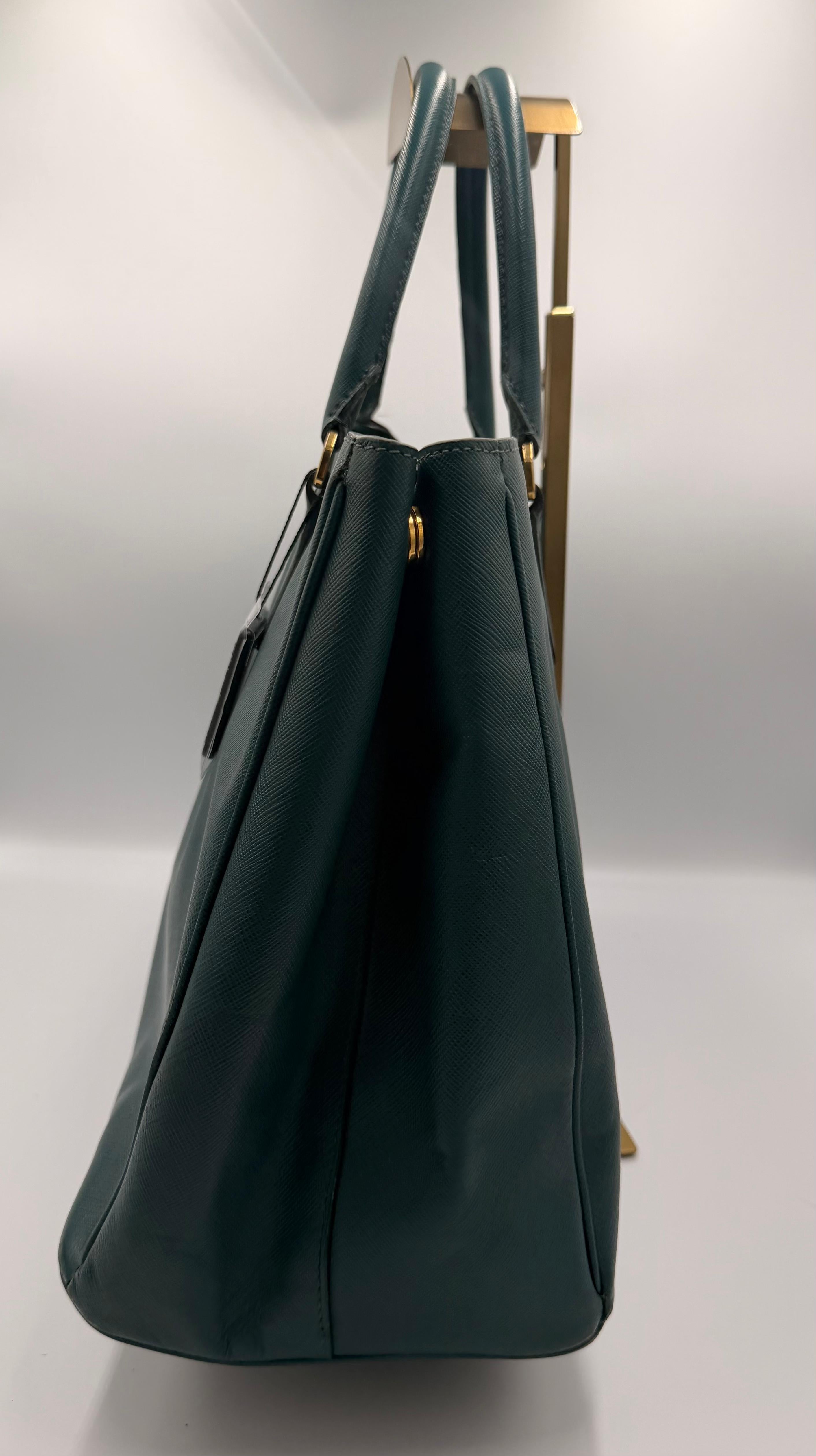 Prada Galleria Large Saffiano Tote — Teal