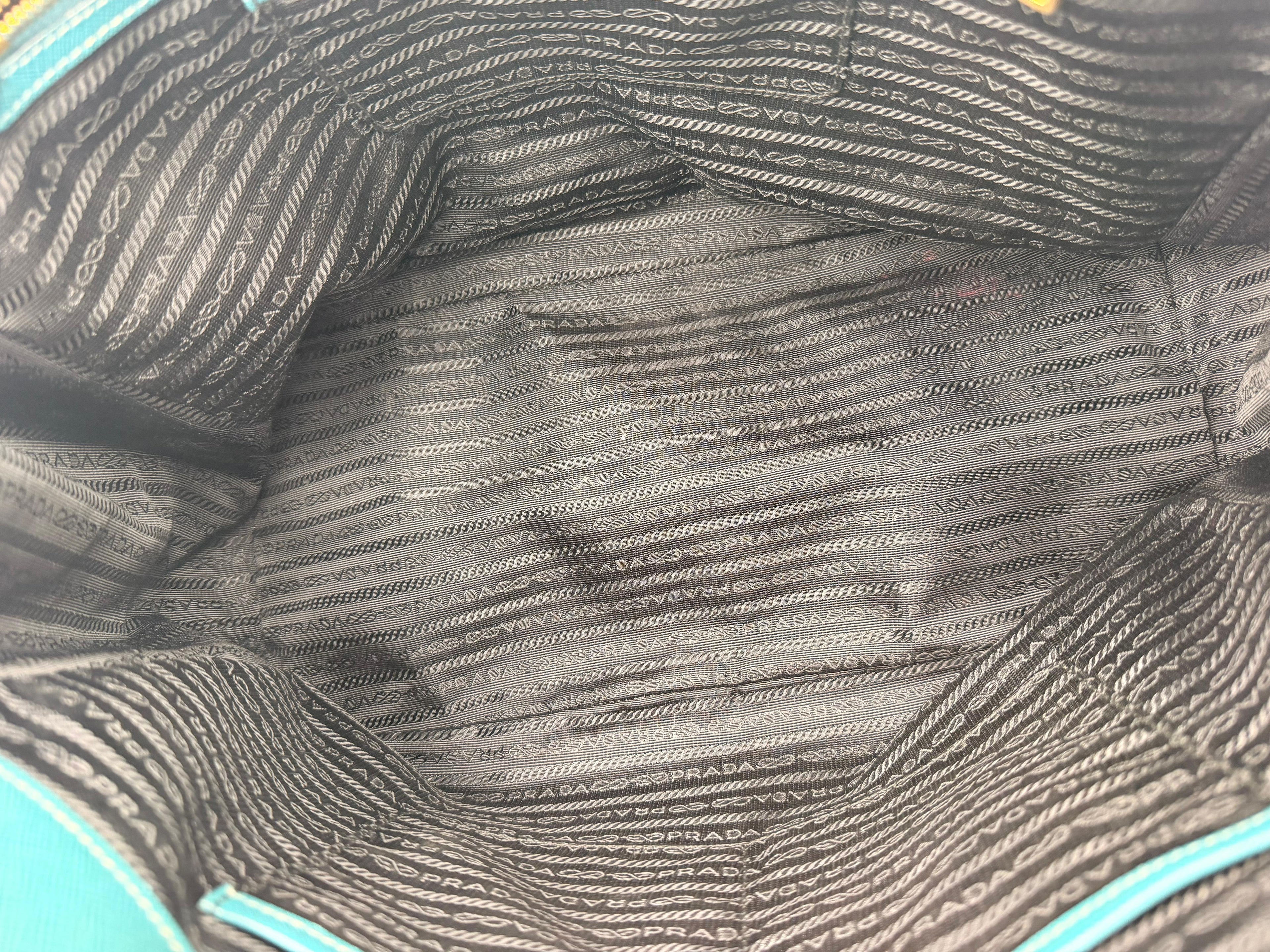Prada Galleria Large Saffiano Tote — Teal